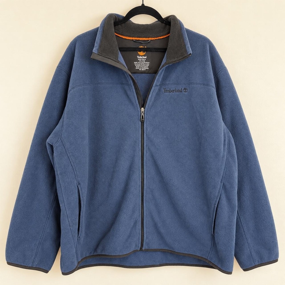 Timberland Navy Full Zip Fleece Jacket • Men's 3XL